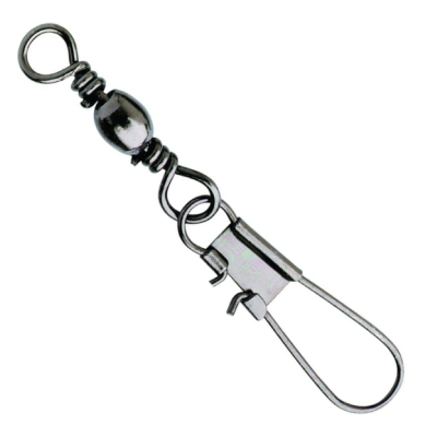Black Barrel Swivel + Interlock Snap