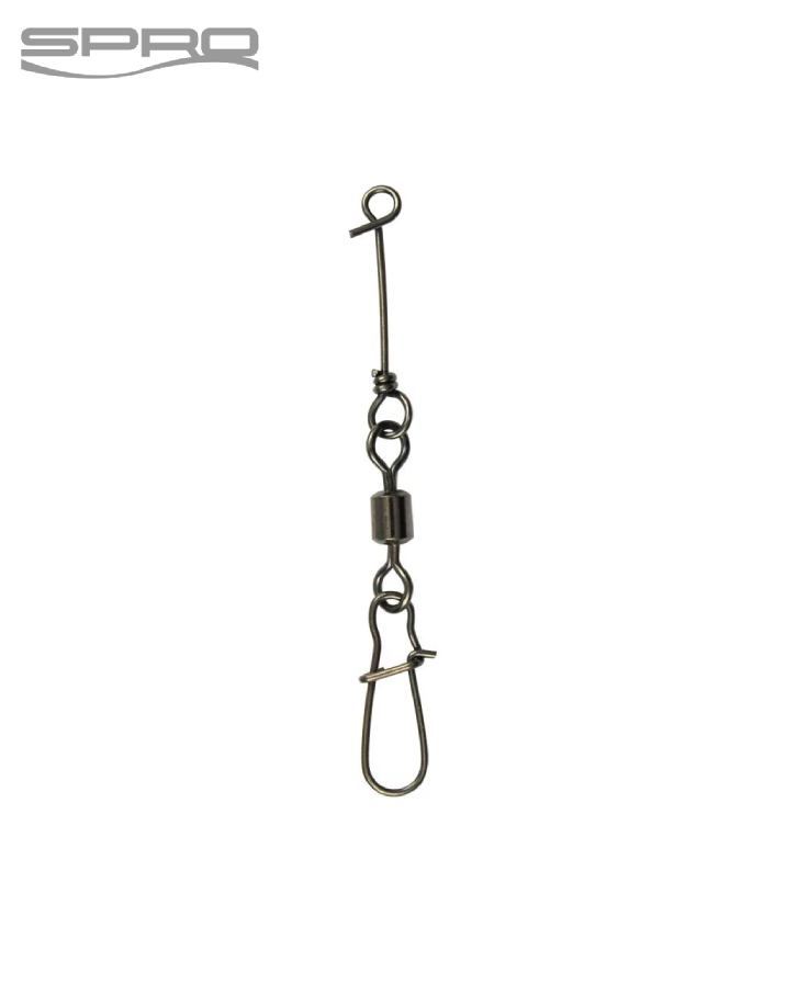 Black Rolling Swivel + No-Knot Fast Lock