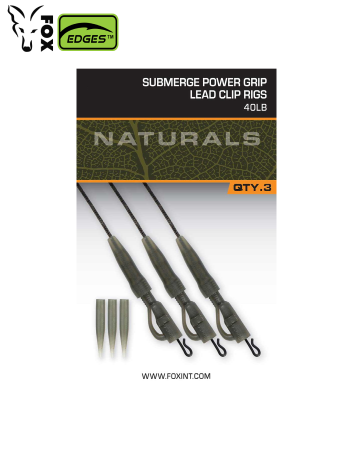 Edges™ Naturals Submerge Power Grip Lead Clip Leaders