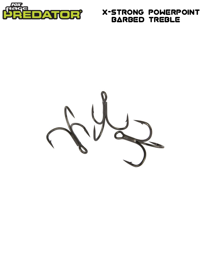 X-Strong Powerpoint Barbed Treble Hook