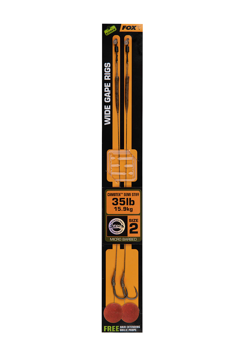 Edges™ Wide Gape Camotex Semi Stiff Ready Rigs