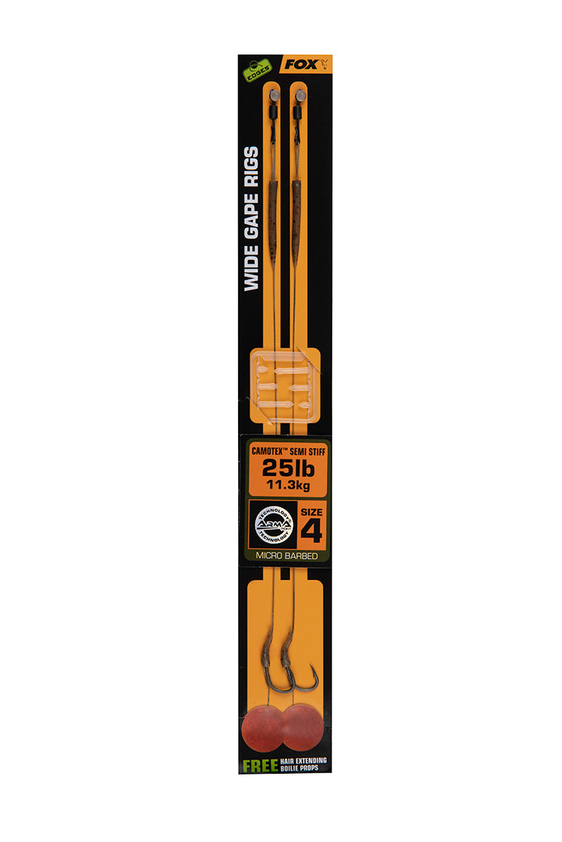 Edges™ Wide Gape Camotex Semi Stiff Ready Rigs