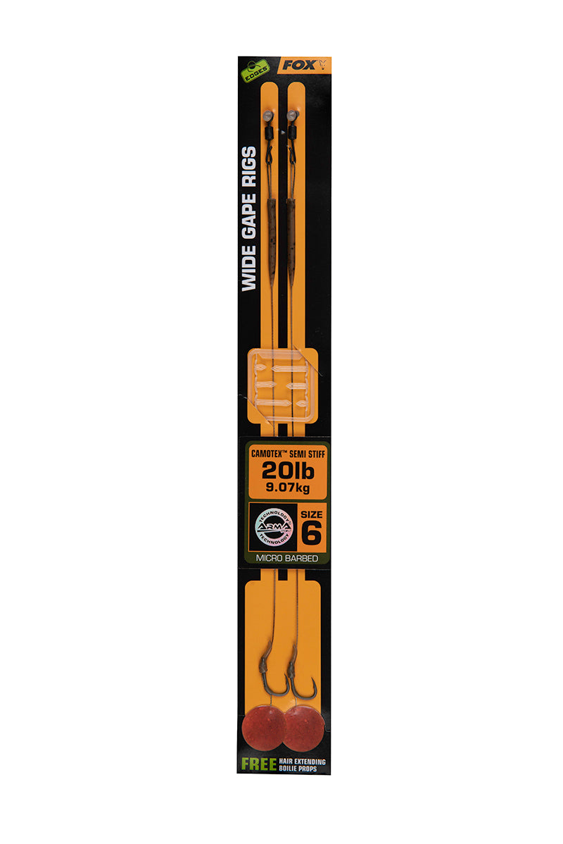 Edges™ Wide Gape Camotex Semi Stiff Ready Rigs