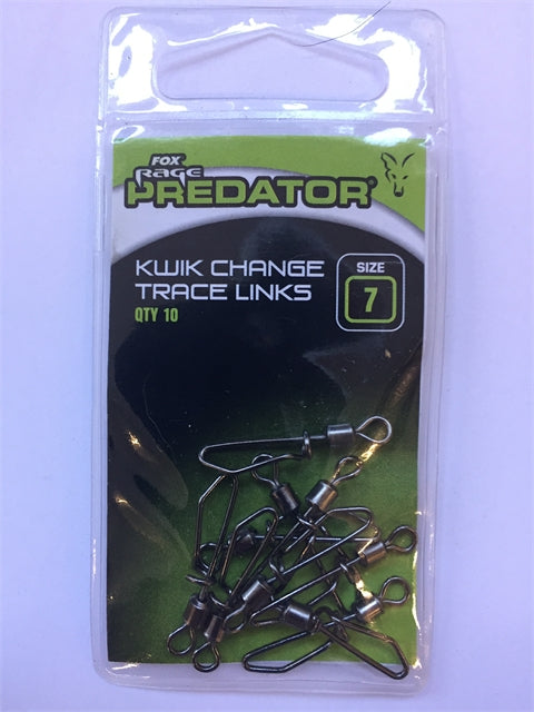 Fox Rage Predator Kwik Change Trace Links SIZE 7