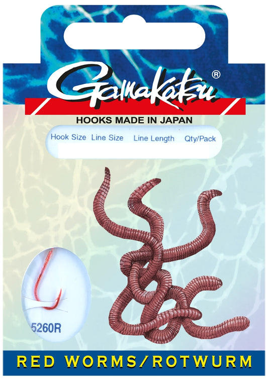 5260R | Red Worms/Rotwurm Hooks