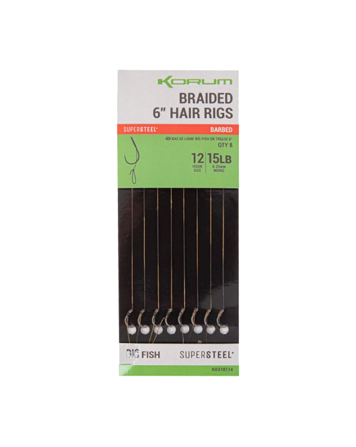 Braided 6" Hair Rigs