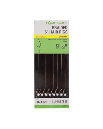 Braided 6" Hair Rigs