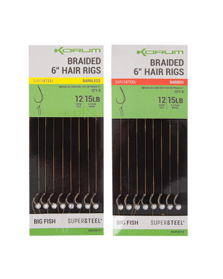 Braided 6" Hair Rigs