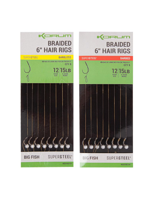 Braided 6" Hair Rigs