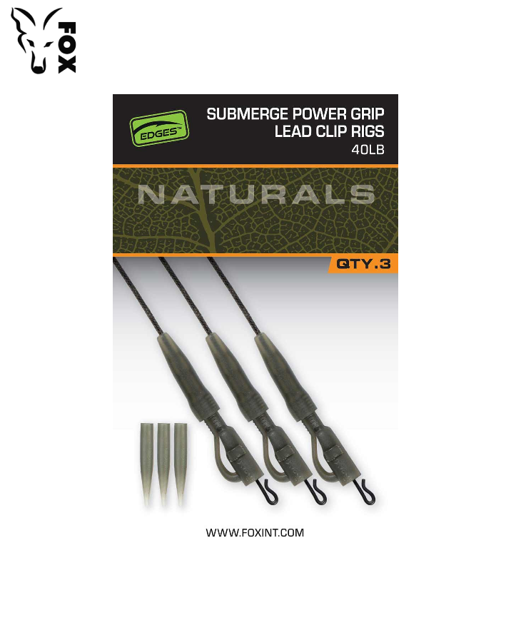 Edges™ Naturals Submerge Power Grip Lead Clip Leaders