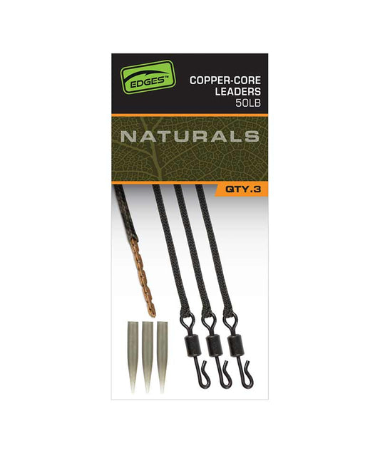 Edges™ Naturals Copper-Core Leaders X 3