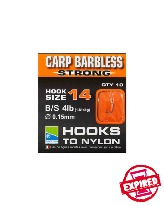 Carp Barbless Strong Hooks to Nylon