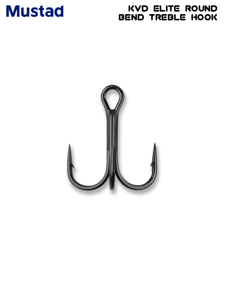 KVD Elite Round Bend Treble Hook