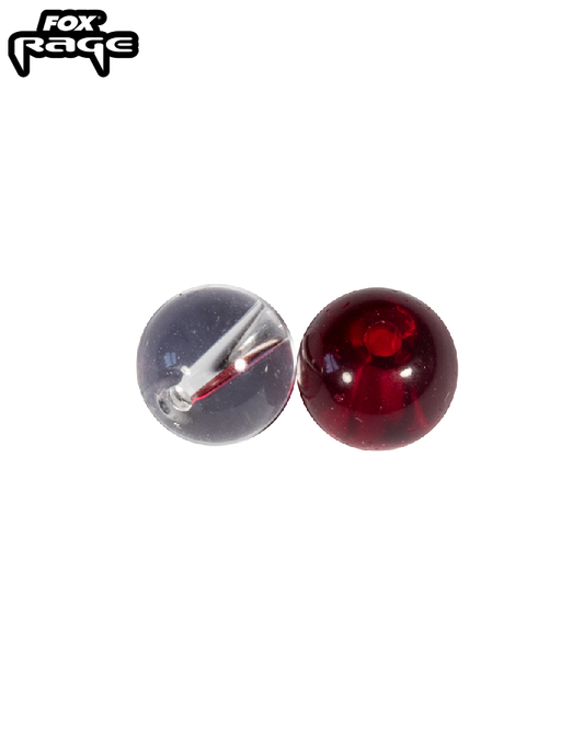 Strike Point® 6mm Clear & Red Glass Beads