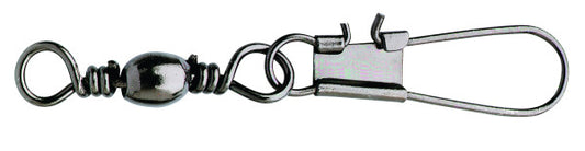 Black Barrel Swivel + Interlock Snap