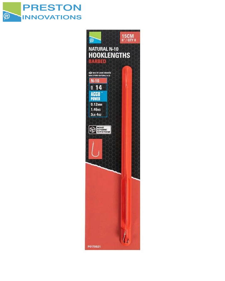 Natural N-10 Hooklengths Barbed