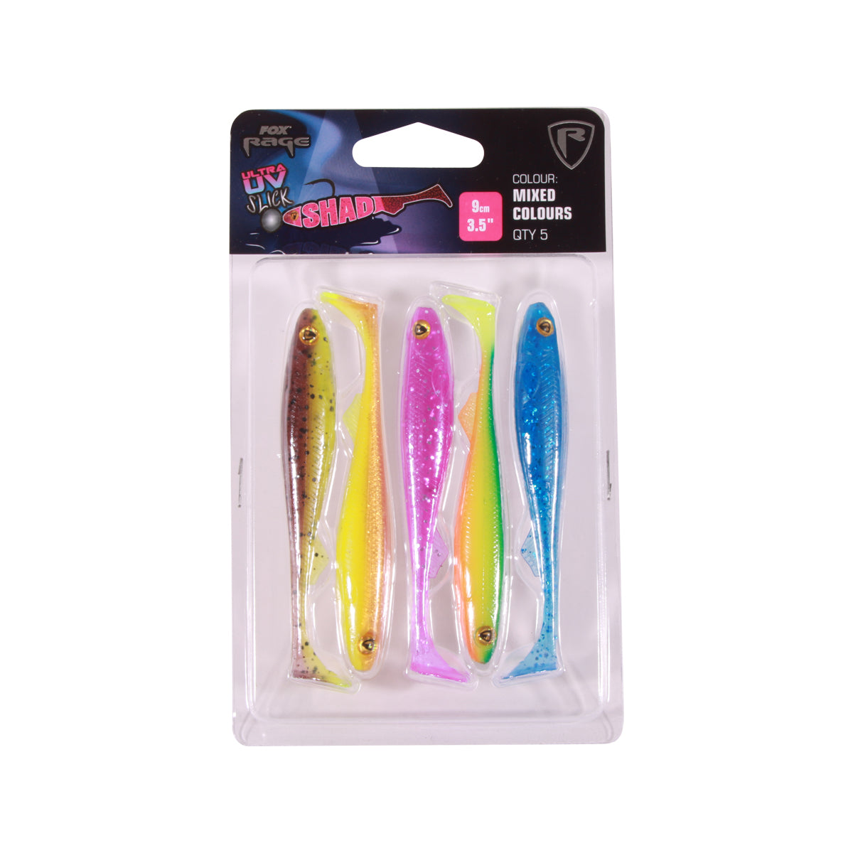 Fox Rage Slick Shad Mixed Colour Packs UV