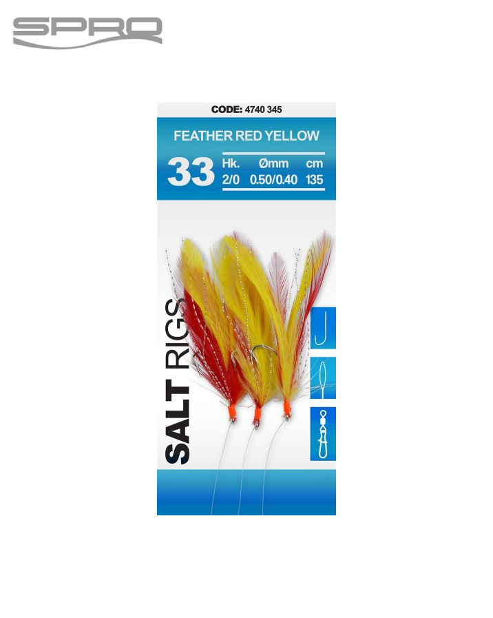 Salt Rig #33 Feather Red Yellow