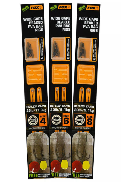 Edges™ Wide Gape Beaked PVA Camo Ready Rigs