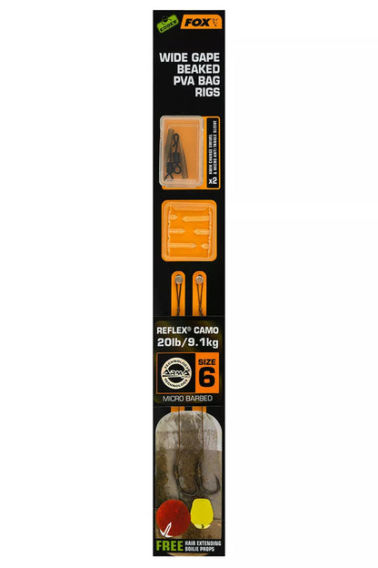 Edges™ Wide Gape Beaked PVA Camo Ready Rigs