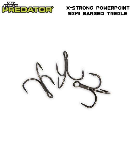 X-Strong PowerPoint Semi-Barbed Treble Hooks
