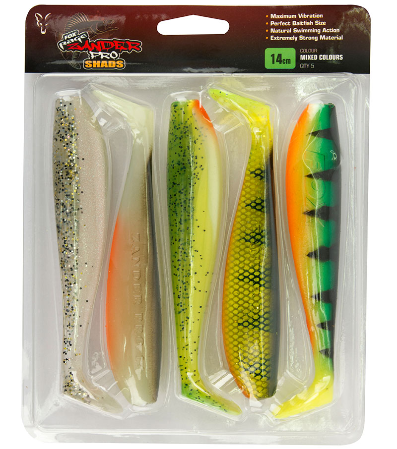 Fox Rage Zander Pro Shad Mixed Colour Packs