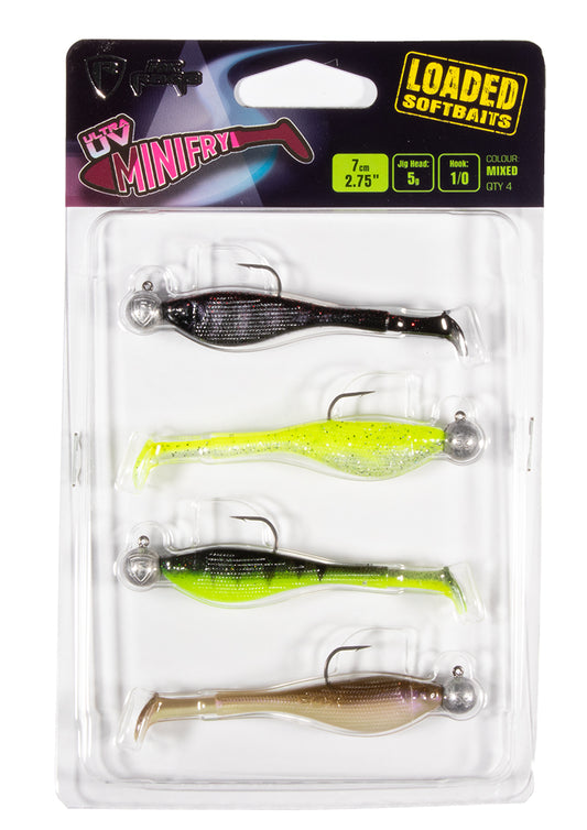 Ultra UV Mini Fry Mixed Colour Loaded Lure Pack