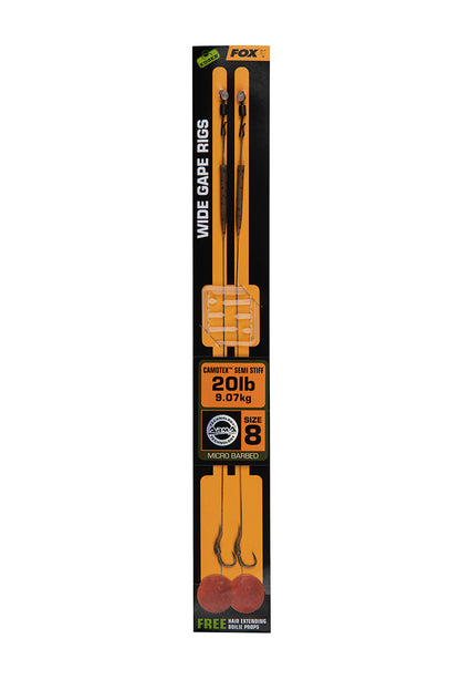 Edges™ Wide Gape Camotex Semi Stiff Ready Rigs